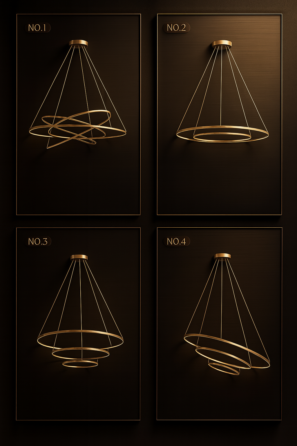 Lustre Pendente 3 Aros - Aurea