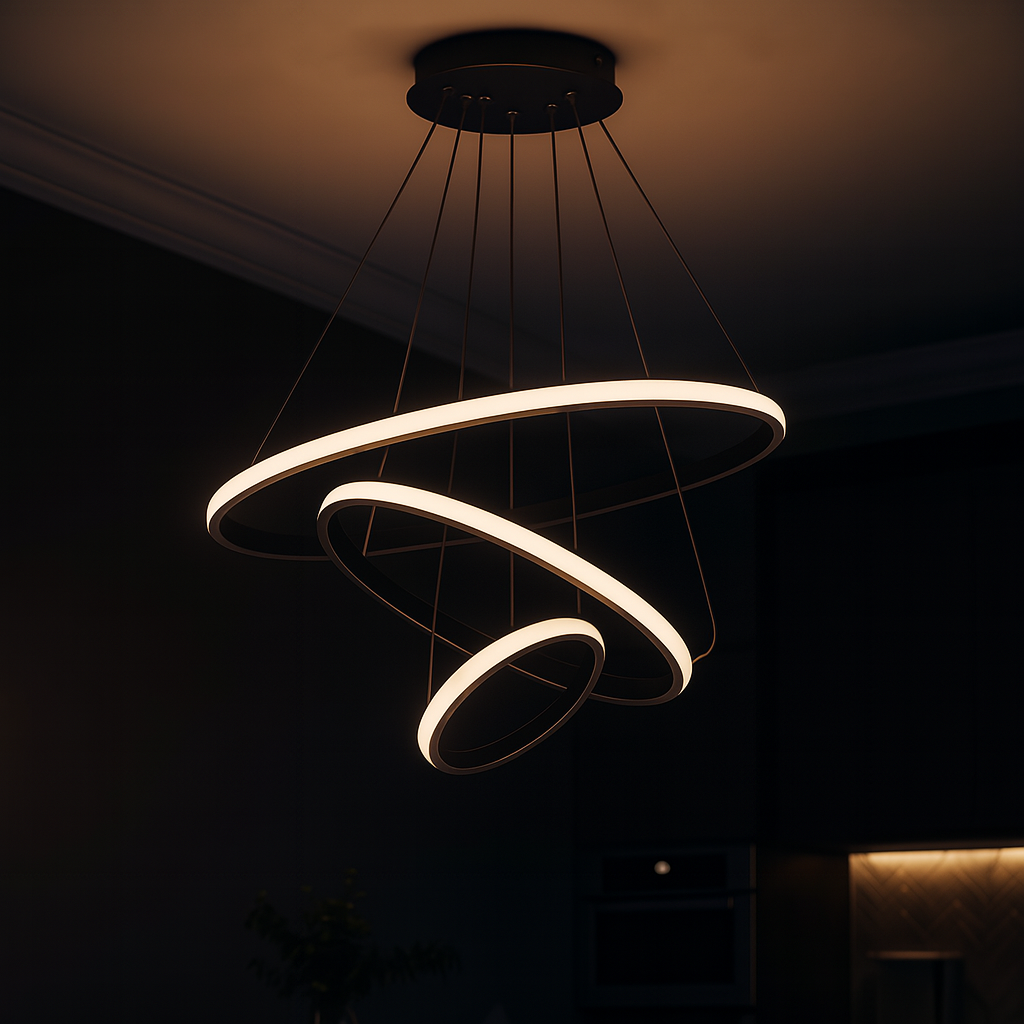 Lustre Pendente 3 Aros - Aurea