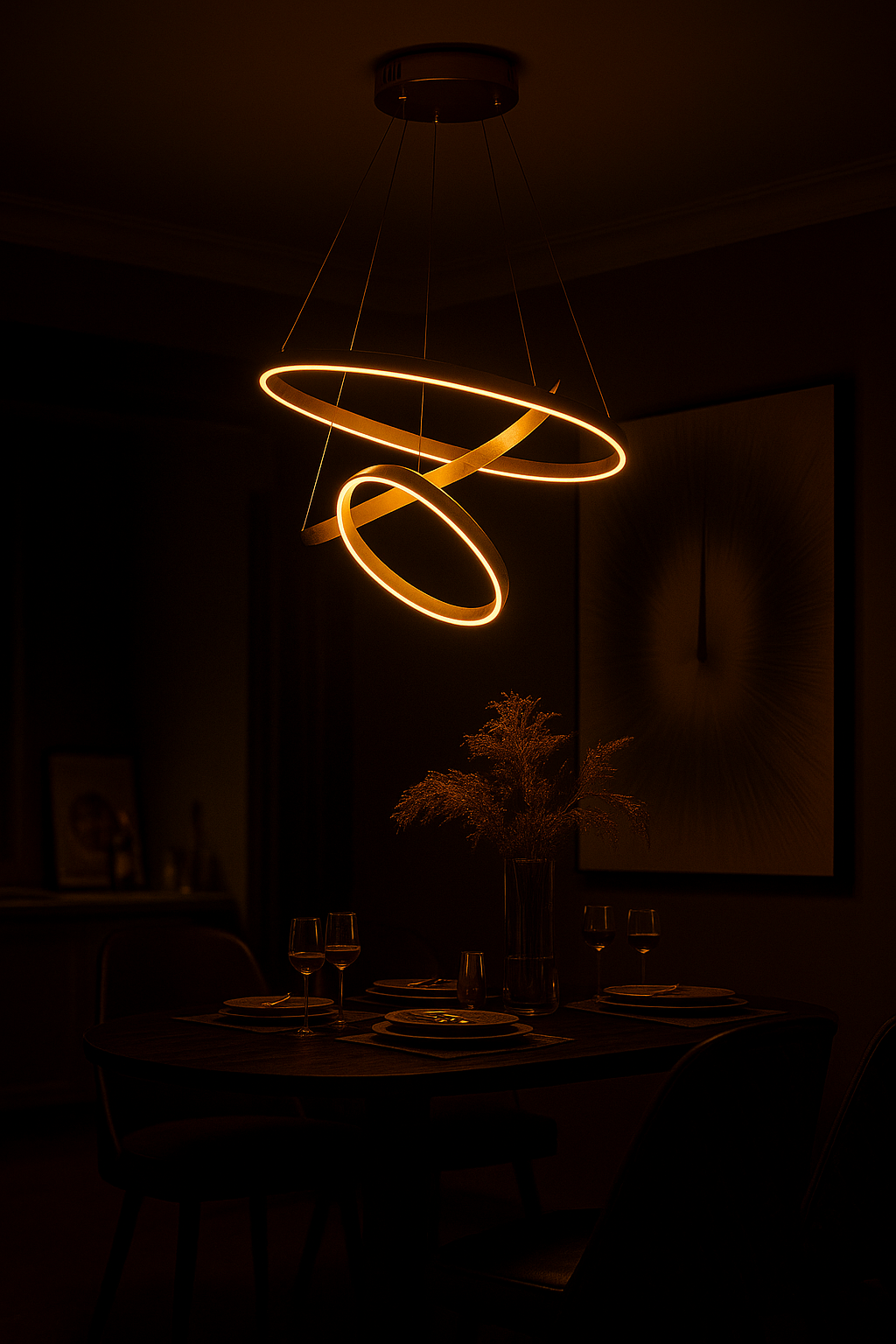 Lustre Pendente 3 Aros - Aurea