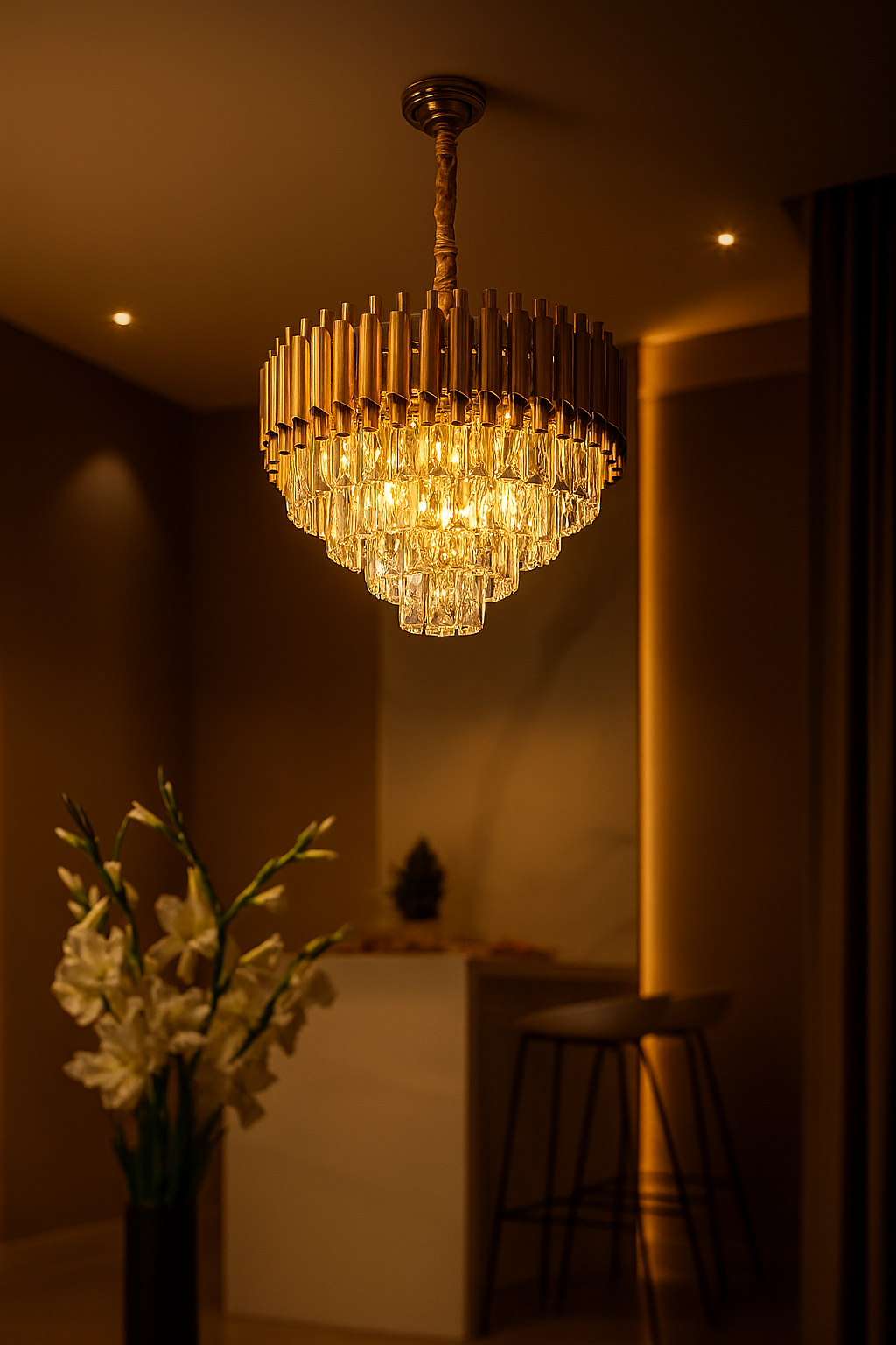 Lustre Pendente Cristal K9 - Lux Aurora