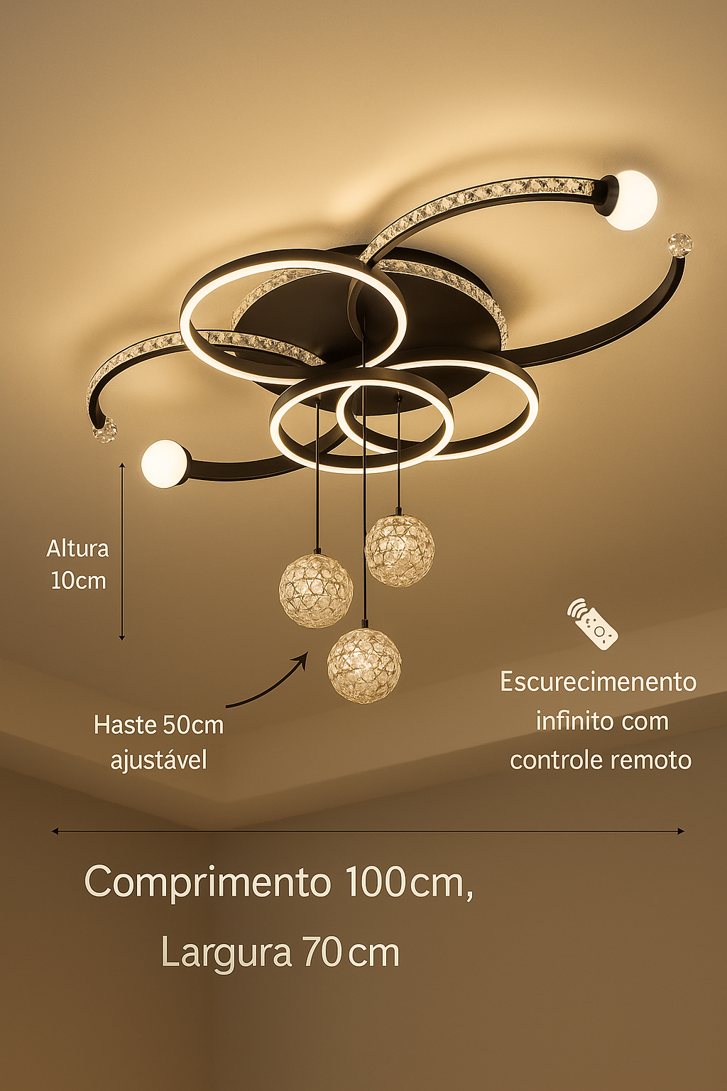 Lustre Moderno de Cristal - Luminous Prestige